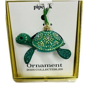 NWT ⚜️🐢⚜️ Piper K Pave Rhinestone Sea Turtle Ornament 2025 Collectibles